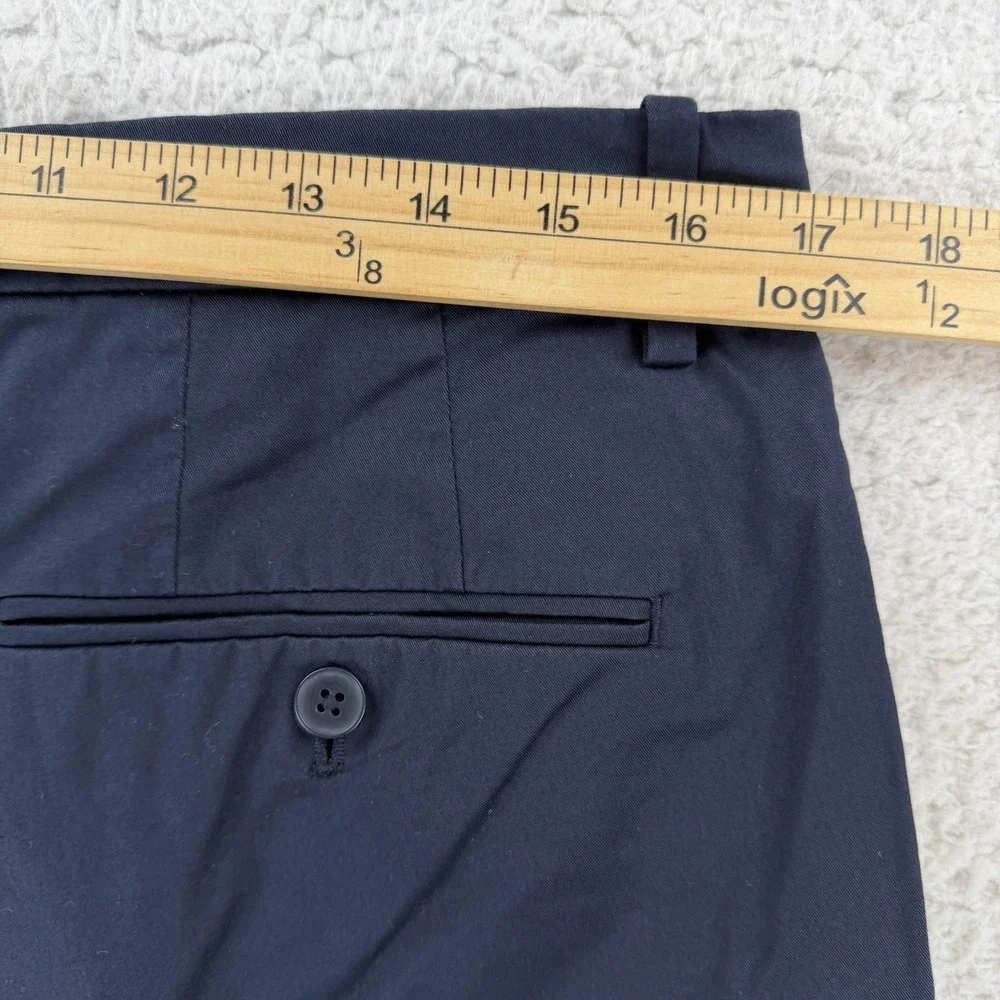 Uniqlo Shorts Mens Large Blue Chino Stretch Flat Front Stretch Casual Cotton